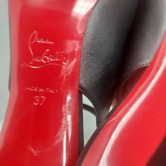 Christian Louboutin Black Strappy Condora Leather Pump - Picture 10 of 12